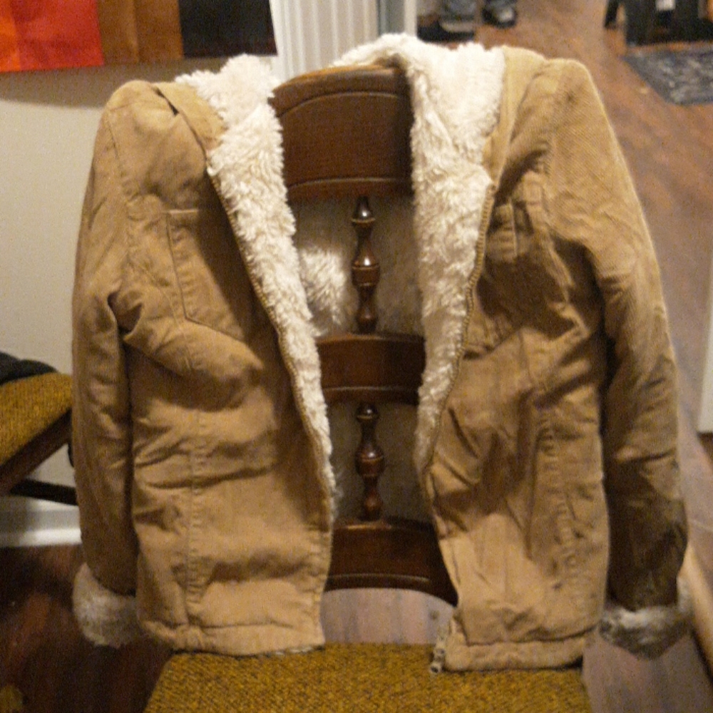 Beige Fur-Lined Coat